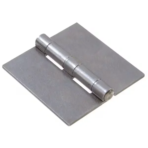 Heavy-duty steel weld-on butt hinge with a thick barrel knuckle